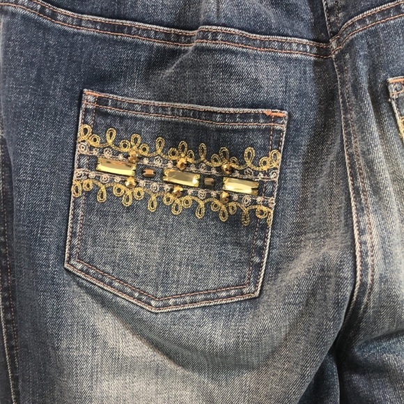 St John Jeans Rhinestoned Back Pockets 12 - Picture 3 of 10